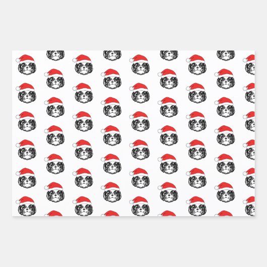 Kerstsjiih Tzu Dog Santa Hat Inpakpapier Vel (Voorkant 2)