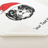 Kerstsjiih Tzu Dog Santa Hat Sherpa Deken (3/4)