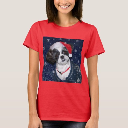 Kerstsjiih Tzu Dog T-shirt (Voorkant)