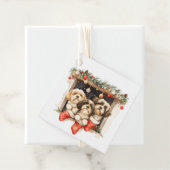 Kerstsjiih Tzu Dogs Bedankjes Labels (In situ)