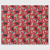 Kerstsjiih Tzu Dogs Cadeaupapier (Vlak)