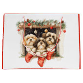 Kerstsjiih Tzu Dogs Groot Cadeauzakje (Voorkant)