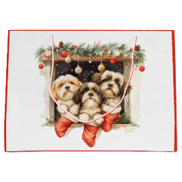 Kerstsjiih Tzu Dogs Groot Cadeauzakje