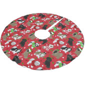 Kerstsjiih Tzu Dogs Kerstboom Rok (Gekanteld)