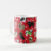 Kerstsjiih Tzu Dogs Koffiemok (Voorkant links)