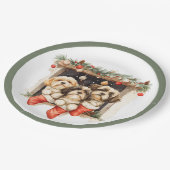 Kerstsjiih Tzu Dogs Papieren Bordje (Gekanteld)