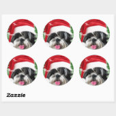 Kerstsjiih Tzu Gift Label Sticker (Vel)