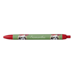 Kerstsjiih Tzu-hond Roodgepersonaliseerde pen