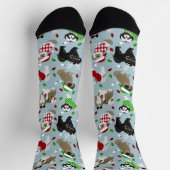 Kerstsjiitische Tzu Dogs Socks Sokken (Top)