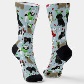 Kerstsjiitische Tzu Dogs Socks Sokken (Gebogen)