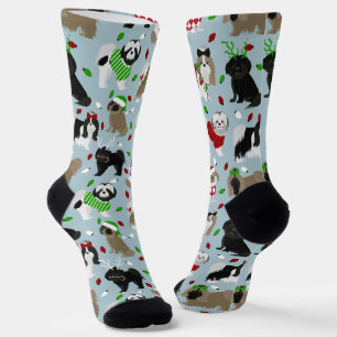 Kerstsjiitische Tzu Dogs Socks Sokken
