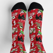 Kerstsjiitische Tzu Dogs Socks Sokken (Top)