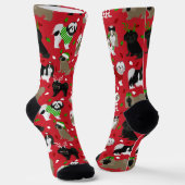 Kerstsjiitische Tzu Dogs Socks Sokken (Gebogen)