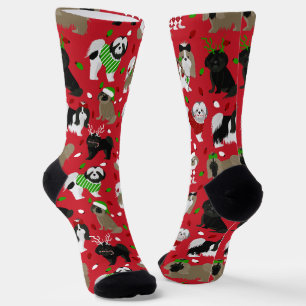 Kerstsjiitische Tzu Dogs Socks Sokken