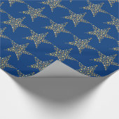 Kerstsjitse sterren cadeaupapier (Hoek)