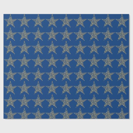 Kerstsjitse sterren cadeaupapier (Vlak)