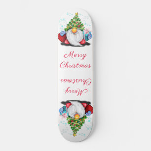 kerstskateboard Gift Gnomen met cadeaus Persoonlijk Skateboard