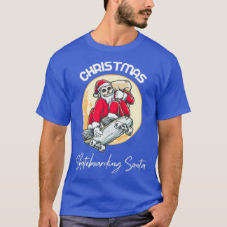 Kerstskateboarden Santa Feestdagen Gift T-shirt
