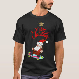 Kerstskateboarden Santa Noels T-shirt