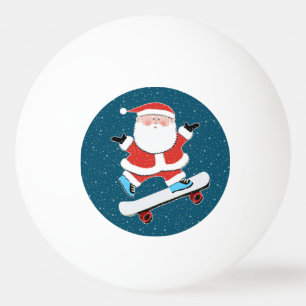 Kerstskateboarden Skateboarder Pingpongbal