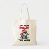 Kerstskateboarden Tote Bag (Voorkant)