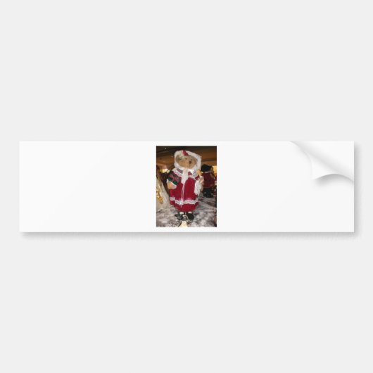 Kerstskater Teddy Bear Collectie. Bumpersticker (Voorkant)