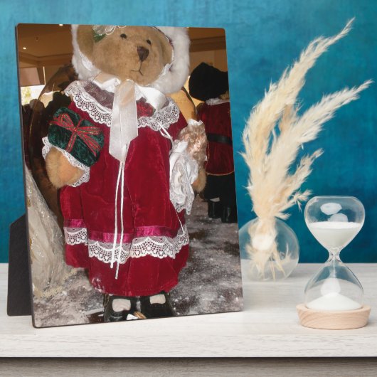 Kerstskater Teddy Bear Collectie. Fotoplaat (Zijkant)