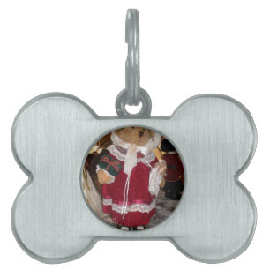 Kerstskater Teddy Bear Collectie. Huisdieren Naamplaatje