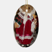 Kerstskater Teddy Bear Collectie. Keramisch Ornament (Rechts)