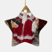 Kerstskater Teddy Bear Collectie. Keramisch Ornament (Voorkant)