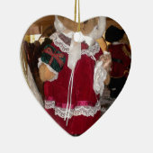 Kerstskater Teddy Bear Collectie. Keramisch Ornament (Rechts)