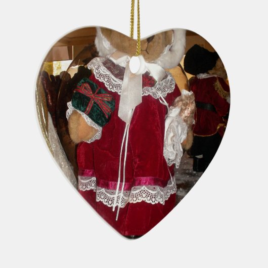 Kerstskater Teddy Bear Collectie. Keramisch Ornament (Rechts)