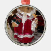 Kerstskater Teddy Bear Collectie. Metalen Ornament (Voorkant)