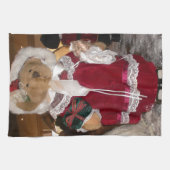 Kerstskater Teddy Bear Collectie. Theedoek (Horizontaal)