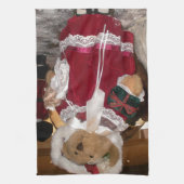 Kerstskater Teddy Bear Collectie. Theedoek (Verticaal)