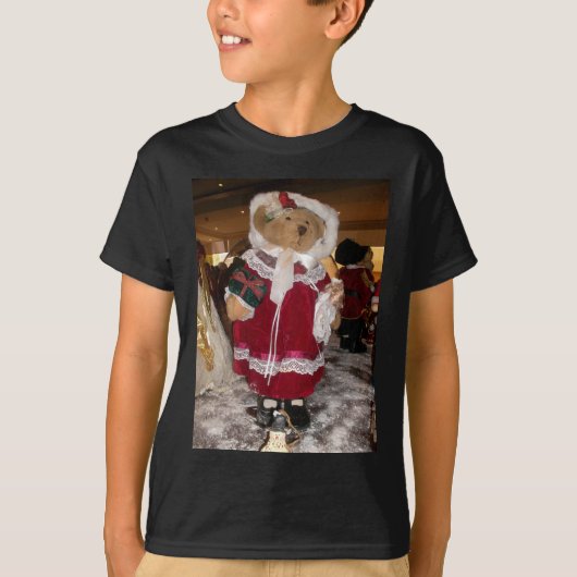 Kerstskater Teddy Bear T-shirt (Voorkant)