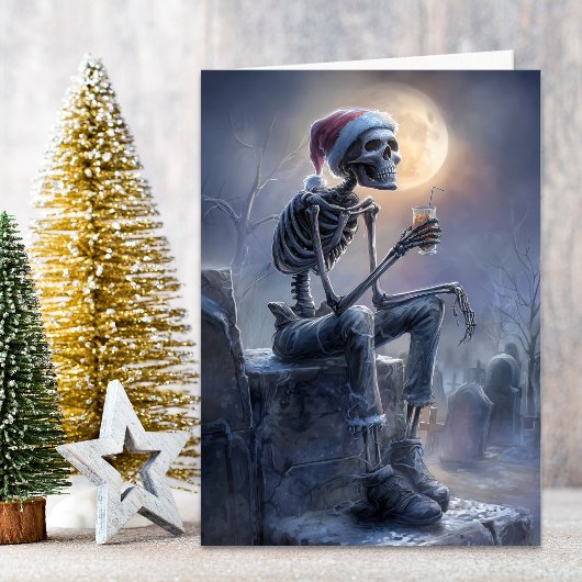 Kerstskelet Feestdagen Kaart