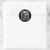 Kerstskelet Hot Cocoa Dead Inside Spooky XM Ronde Sticker (Tas)