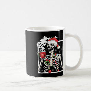 kerstskelet met glimlach Drink schedel Koffiemok