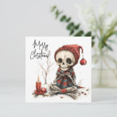 Kerstskelet met kaarsen en Ornamenten (Staand voorkant)