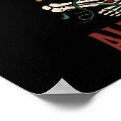 Kerstskelet met Katten Vakantie Snark Poster (Hoek)