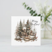 Kerstskelet met kerstboom (Staand voorkant)