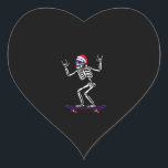 KERSTSKELET OP SKATEBOARD GRAPPIGE KERSTMIS HART STICKER<br><div class="desc">KERSTSKELET OP SKATEBOARD GRAPPIGE KERSTMIS</div>