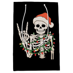 Kerstskelet Rocker Hand Lichtjes Kerstmis Kerst Medium Cadeauzakje