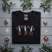 Kerstskeletten dansen t-shirt