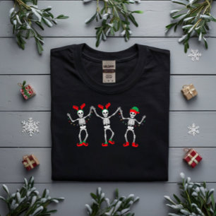 Kerstskeletten dansen t-shirt