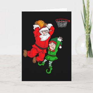 Kerstsketch Kerstman Slam Dunk Elf Funny H Kaart