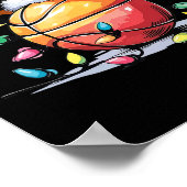 Kerstsketll Santa Reindeer Sport Mannen Kinder Poster (Hoek)