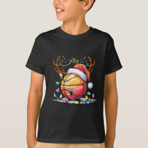 Kerstsketll Santa Reindeer Sport Mannen Kinder T-shirt