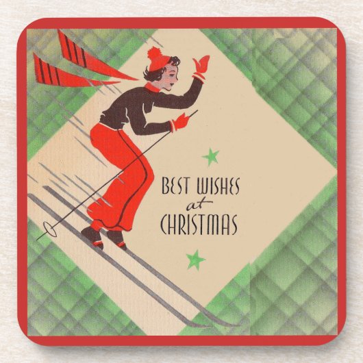 Kerstskiester uit de jaren vijftig bier onderzetter (Voorkant)